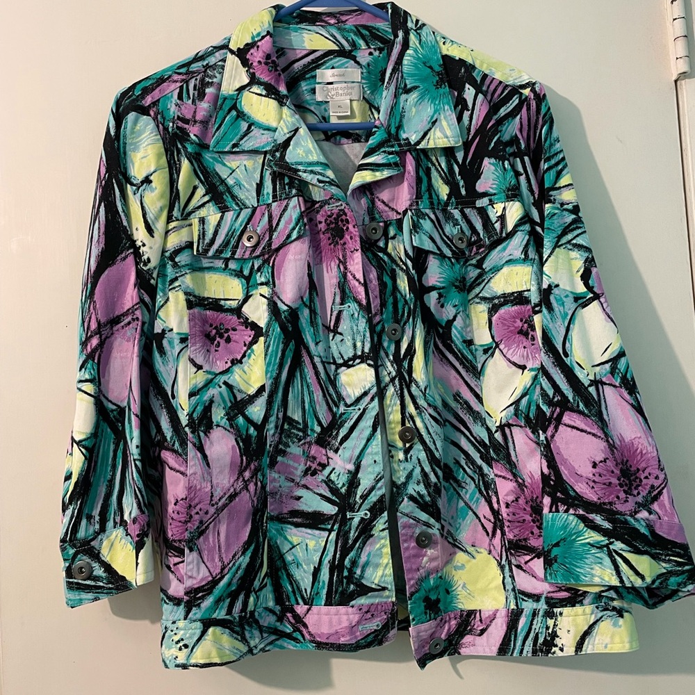 Christopher & Banks | Floral jacket, size XL